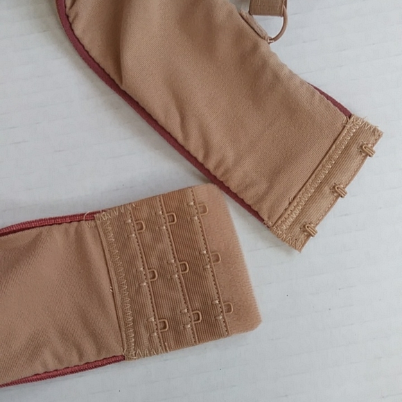 Anne Klein Underwire Convertible Bra 42D Tan Brown Pink Mauve - Picture 13 of 16